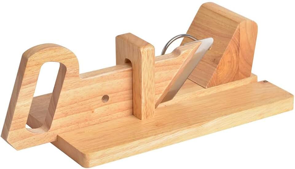 CÉCOA - trancheuse à saucisson bois hêtre inox - 28x16x12cm - découpe précise