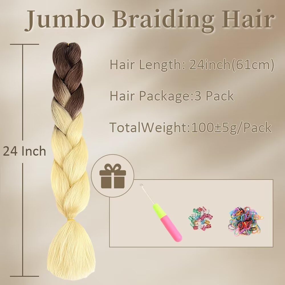 ShowJarlly - Pre Allungato Ombre Jumbo Treccia 100g/pz - Fibre haute température