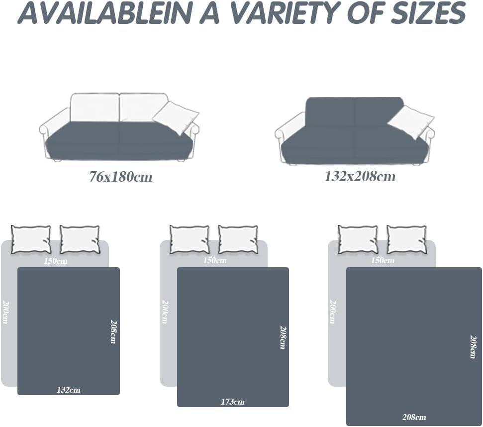 DUJUIKE - housse canapé imperméable, 208-260cm, enfants animaux