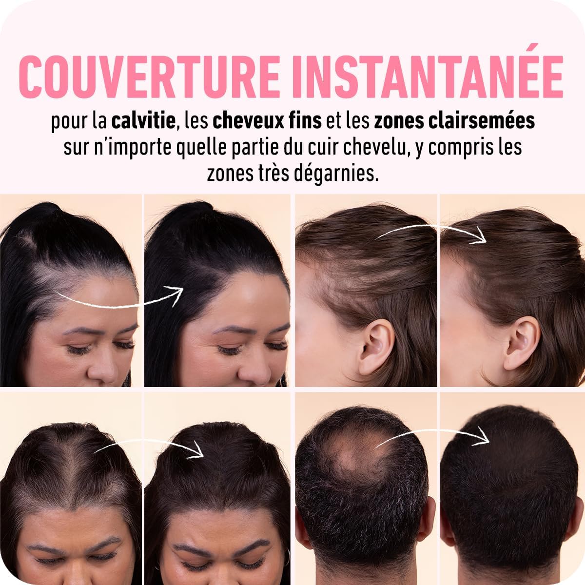 BOLDIFY - Poudre de racine cheveux gris - 10g - retouche instantanée, effet naturel