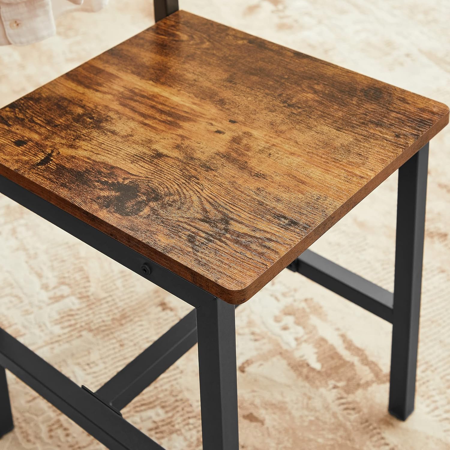 VASAGLE - chaise salle à manger lot de 2 - acier robuste - style industriel LDC092B01V1