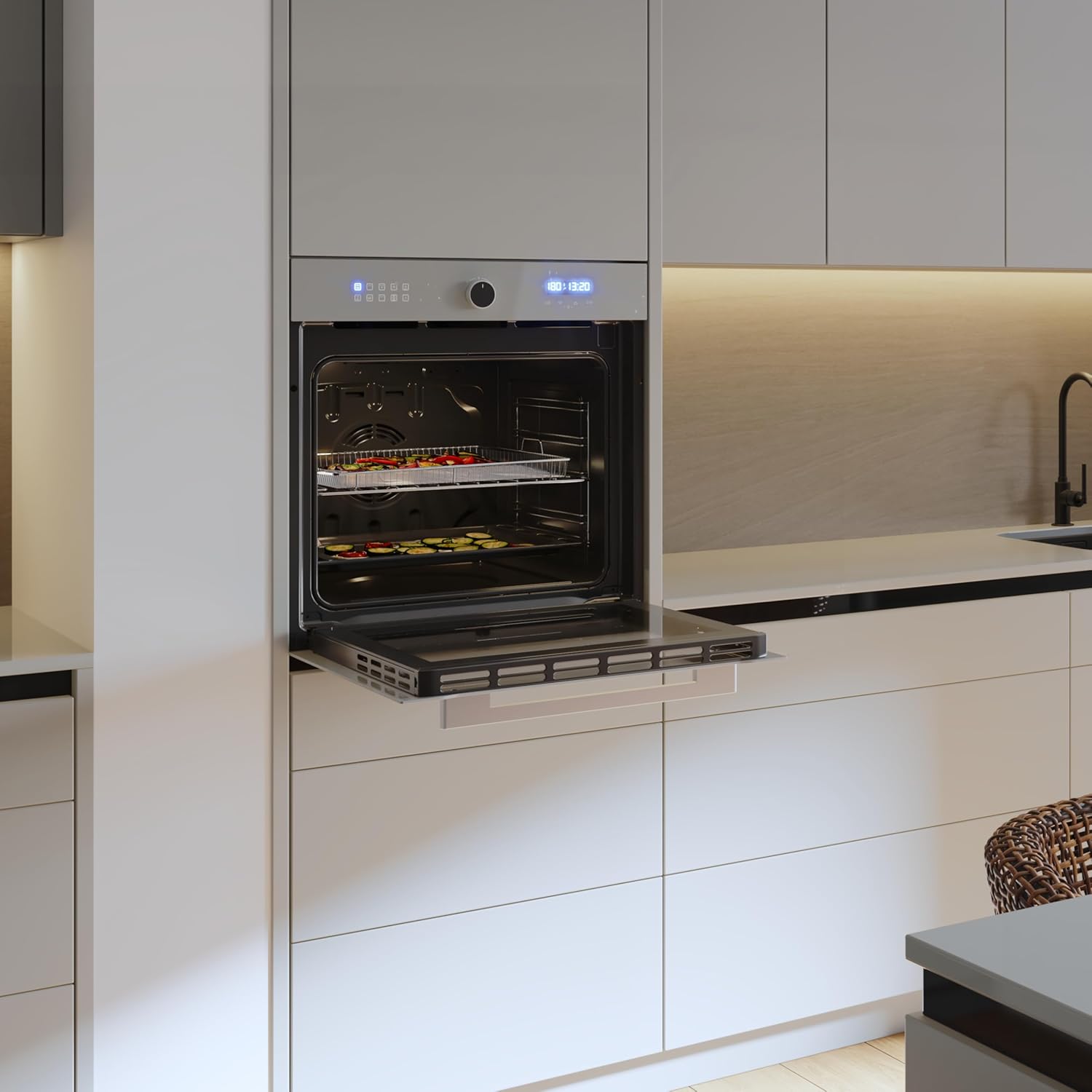 Cecotec - Four encastrable Bolero 60cm, 81L, Airfryer, 3400W, AF316000