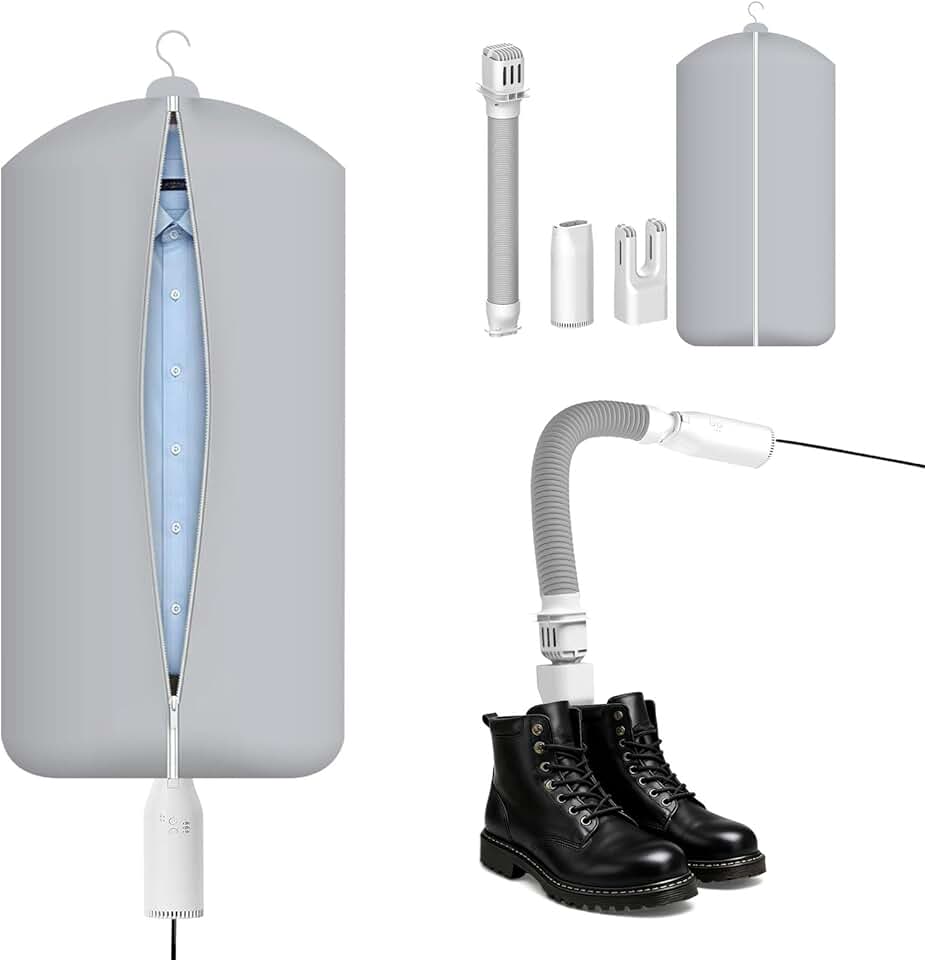 Sèche-linge portable - multifonction, minuterie 1-3h, compact, sèche vêtements et chaussures