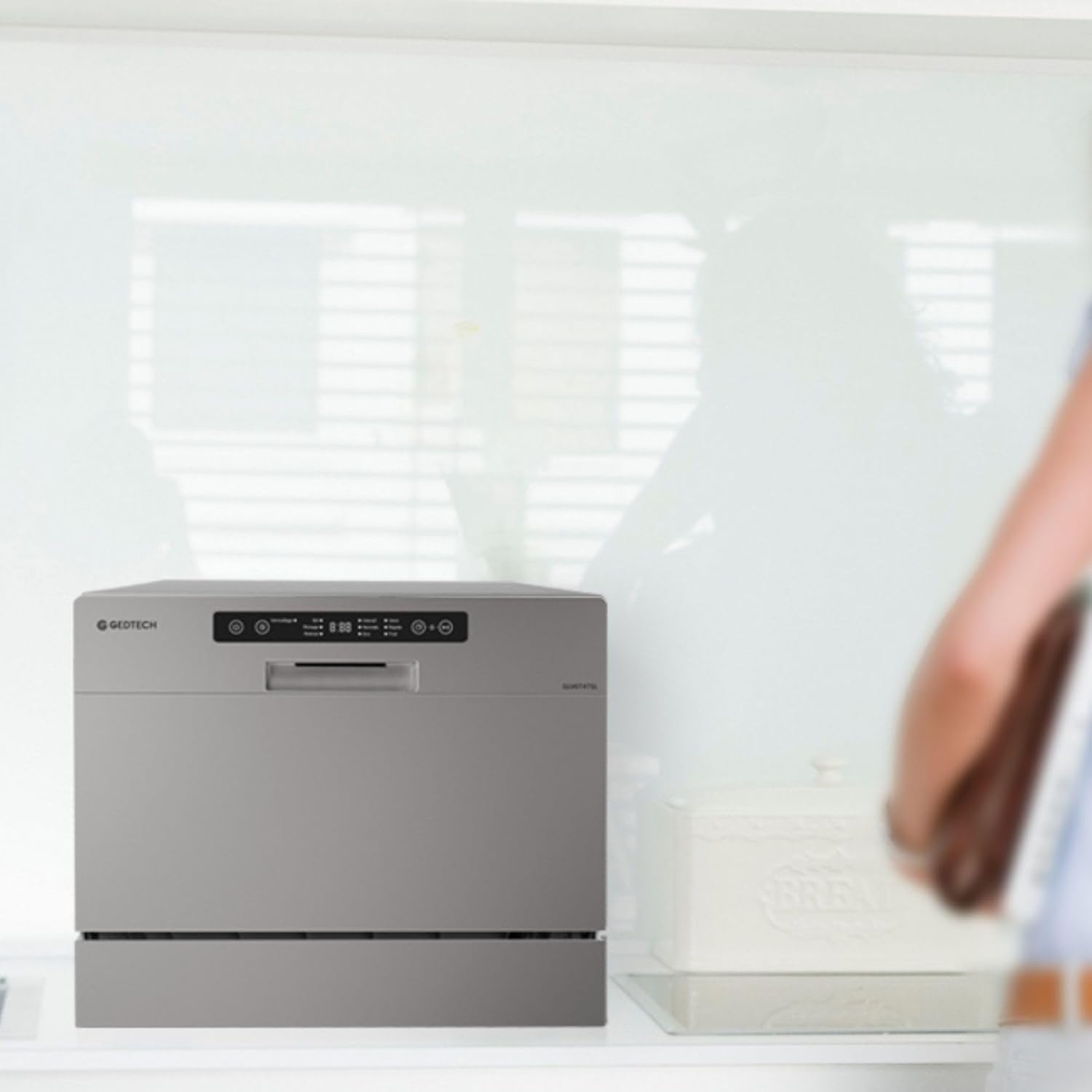 GEDTECH - Lave-vaisselle compact 6 couverts, 47 dB, départ différé, GLV6T47SL