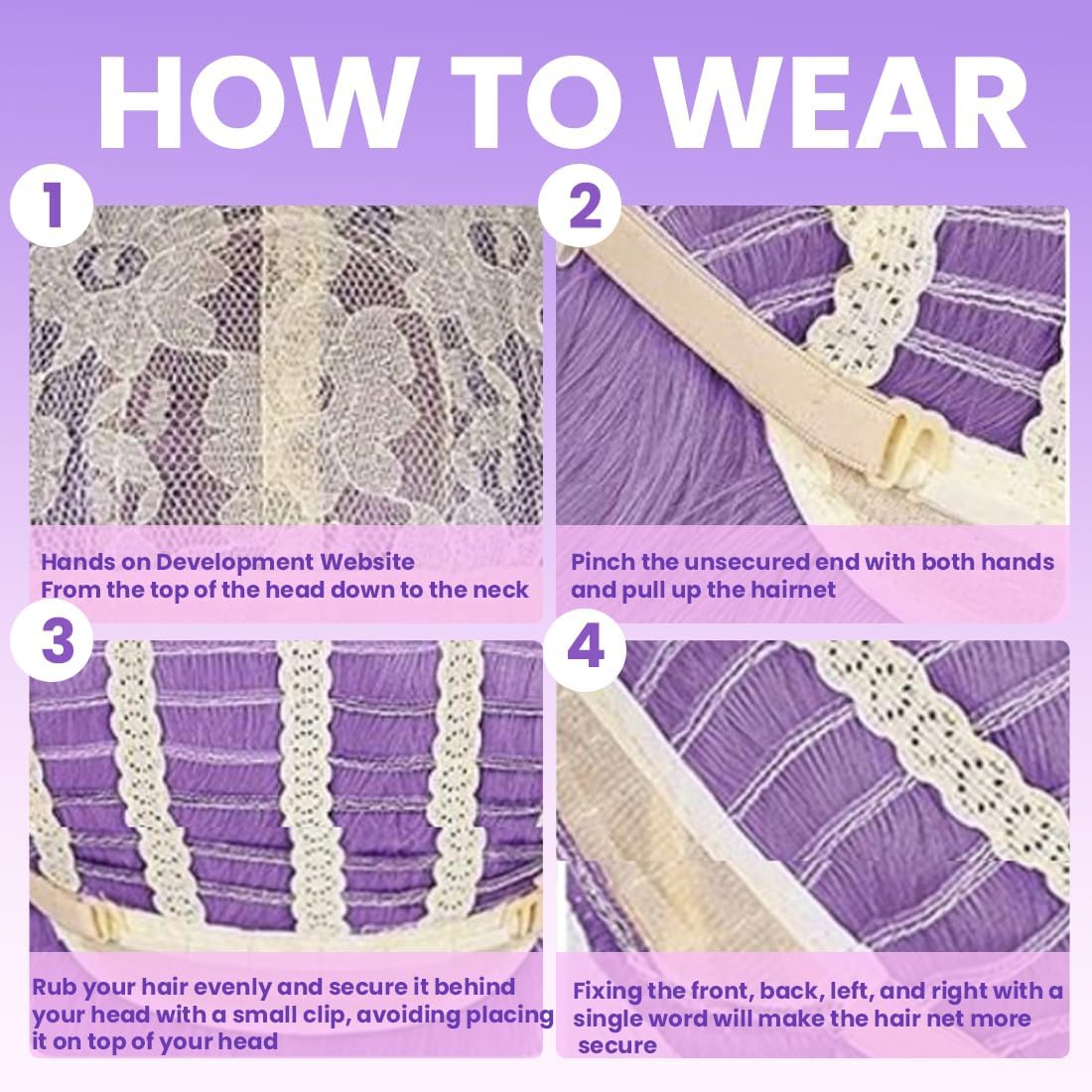 Perruque tressée violette - Cosplay Rumi Hunter - Taille enfant/adulte - Synthétique, accessoires Halloween