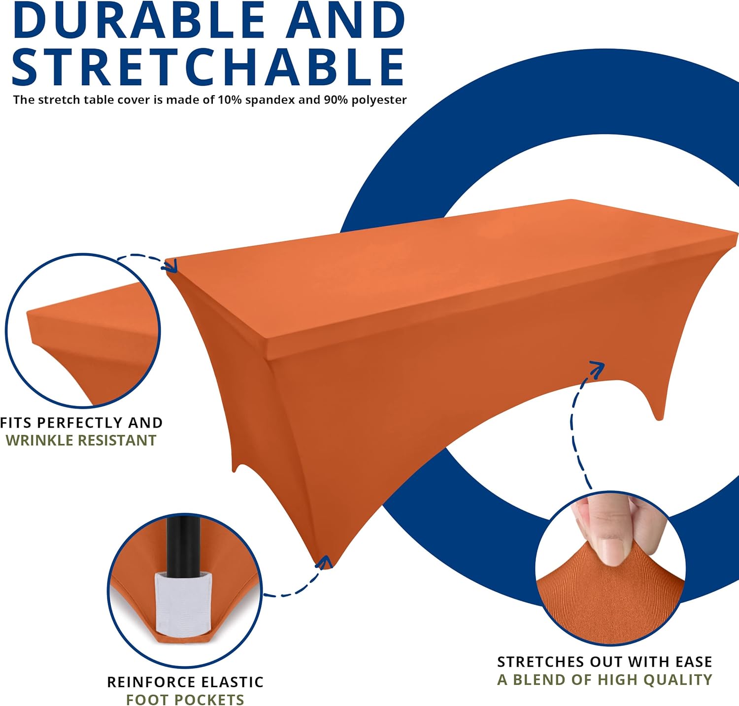 Utopia Kitchen - nappe extensible série 2 - 183 cm - polyester, lavable