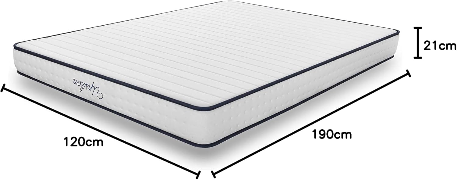 COSMOS - Upsilon - 120x190 cm - Mémoire de forme, latex, 21 cm, 7 zones, réversible