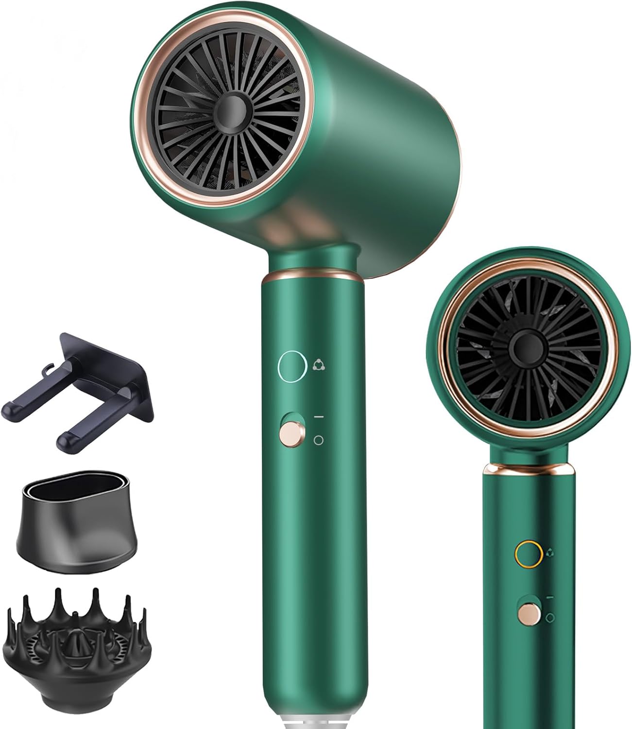 Sèche-cheveux ionique - 2200W - 4 modes, protection surchauffe, diffuseur