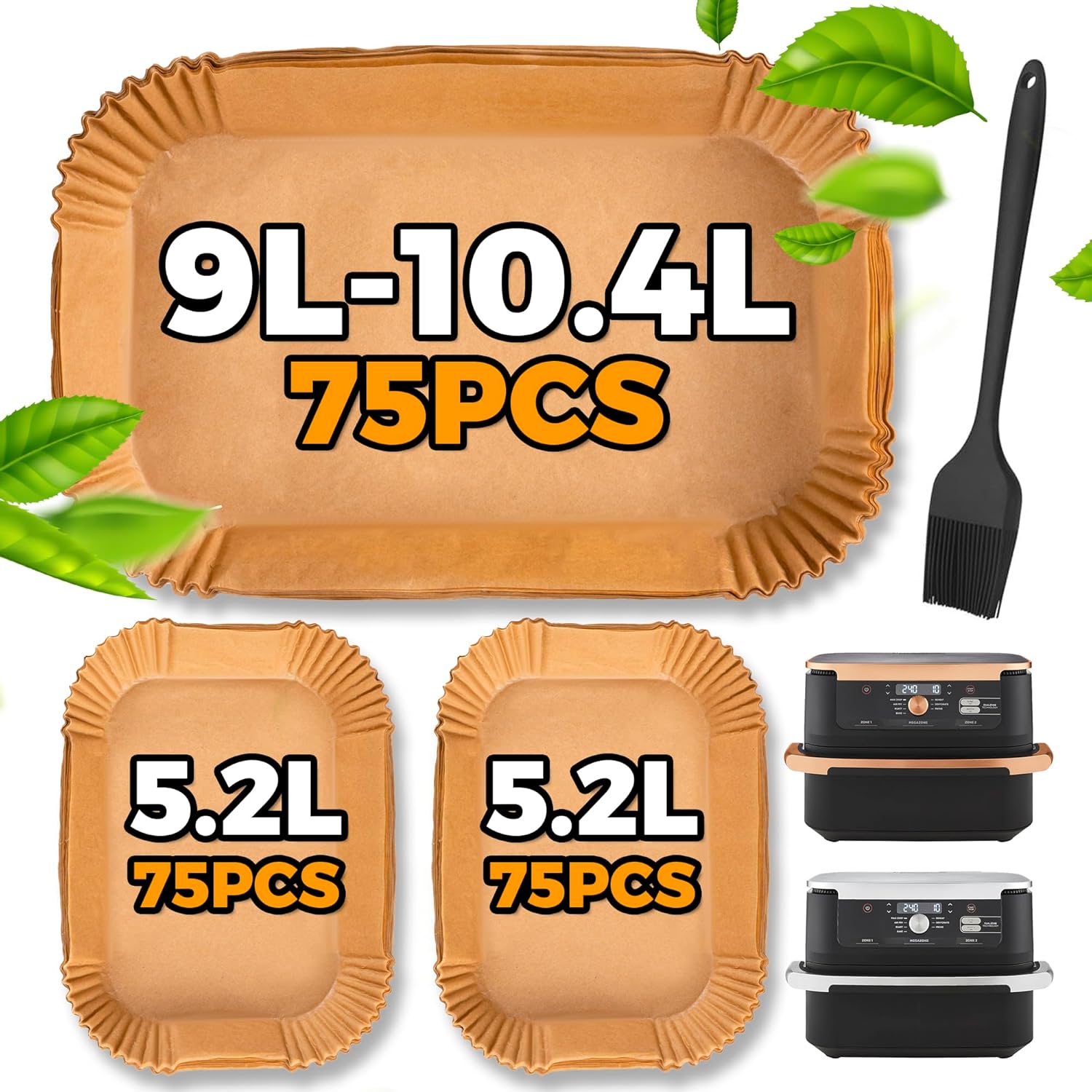 Doublures jetables pour friteuse - compatible 10L - lot 225 - accessoires antiadhésifs cuisson AF500UK