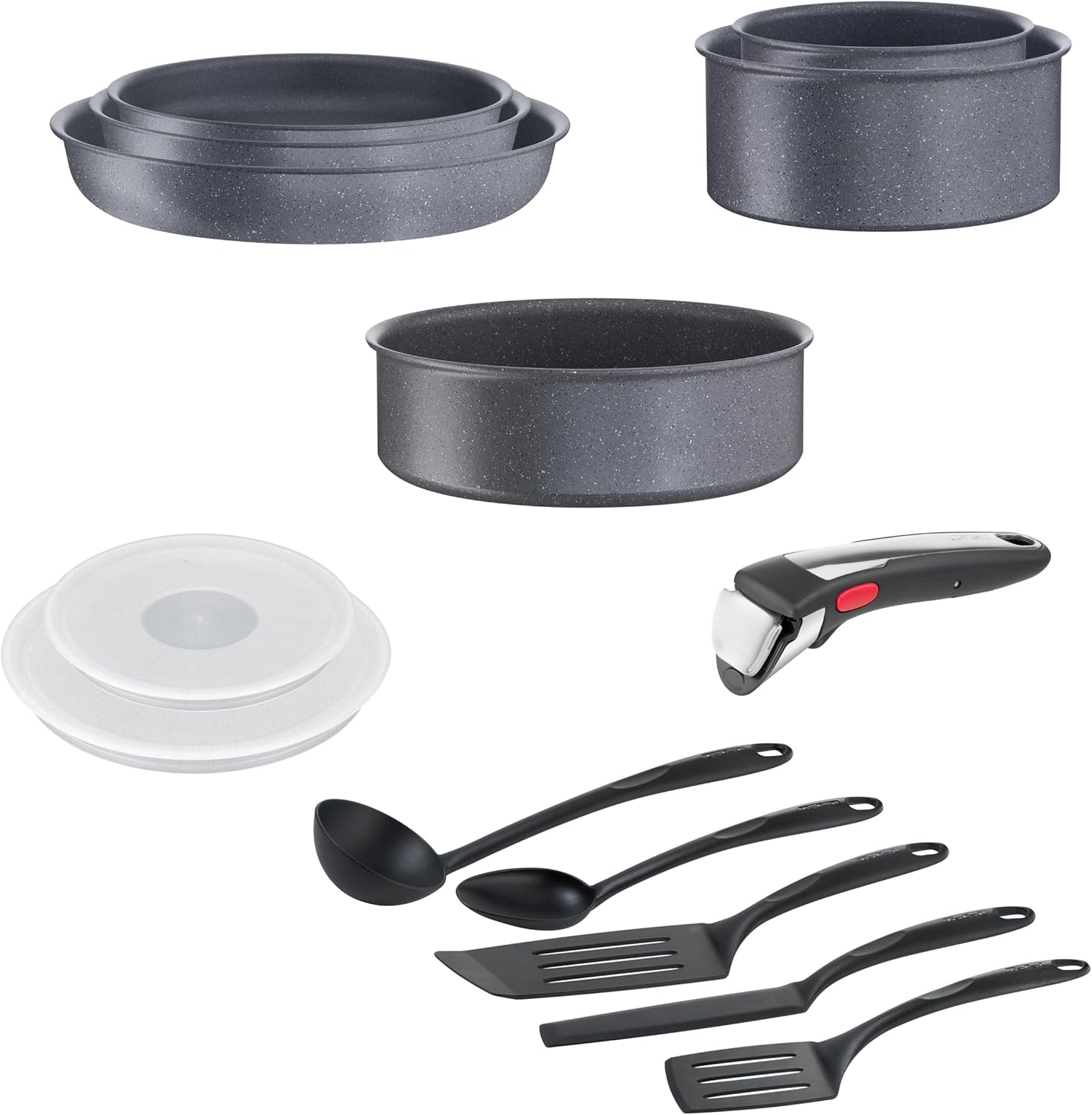 Tefal - Ingenio Natural On - batterie cuisine induction 14 pièces, antiadhésif, empilable, lave-vaisselle - L7669902