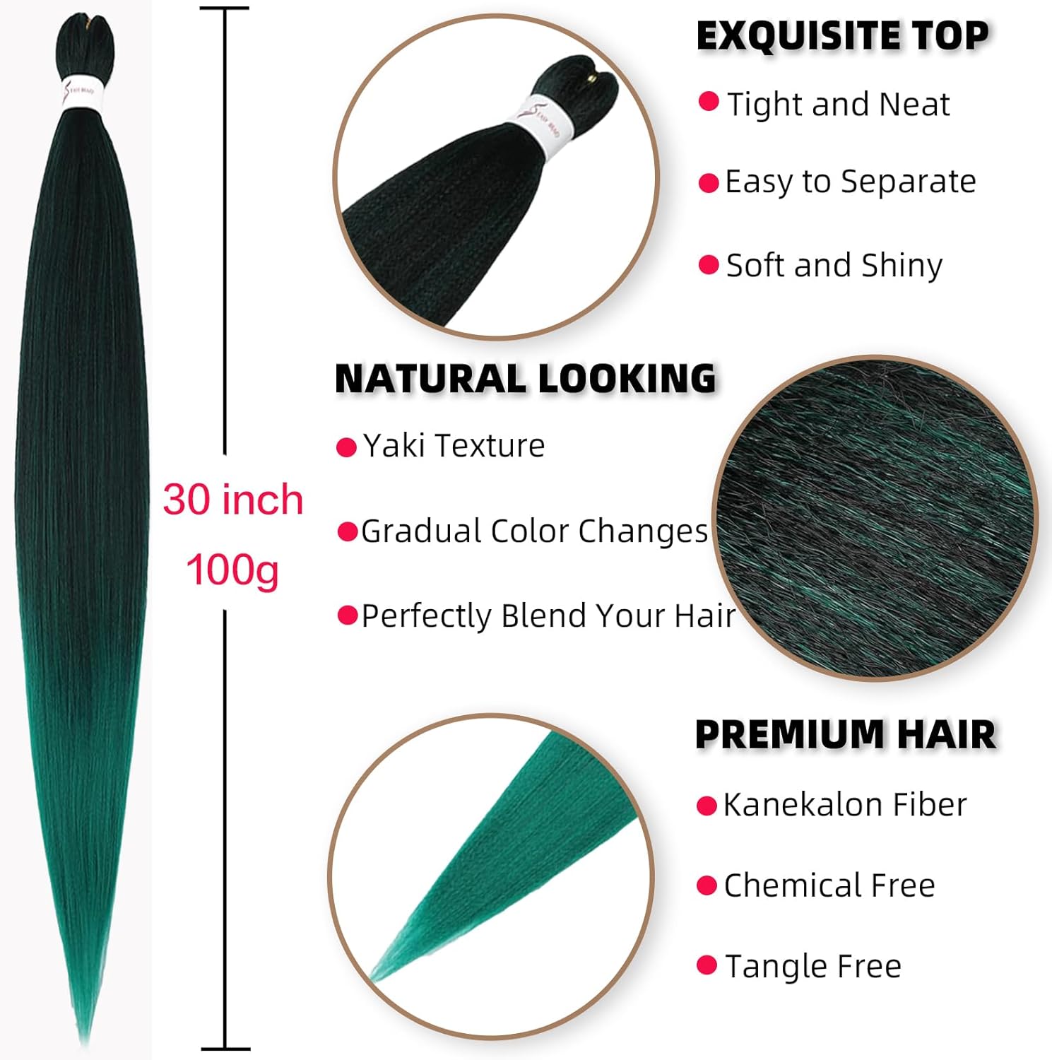 Extensions cheveux tressés - 30