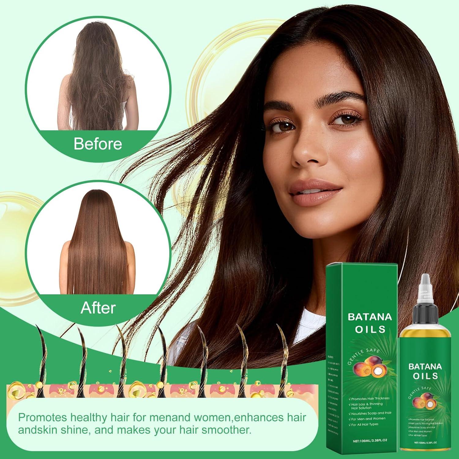 Huile capillaire - Batana Oil 100ml - croissance cheveux, bio