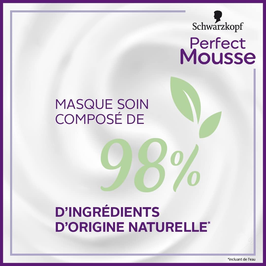 Schwarzkopf - Perfect Mousse coloration mousse sans ammoniaque - soin naturel cheveux - Châtain Clair - 600