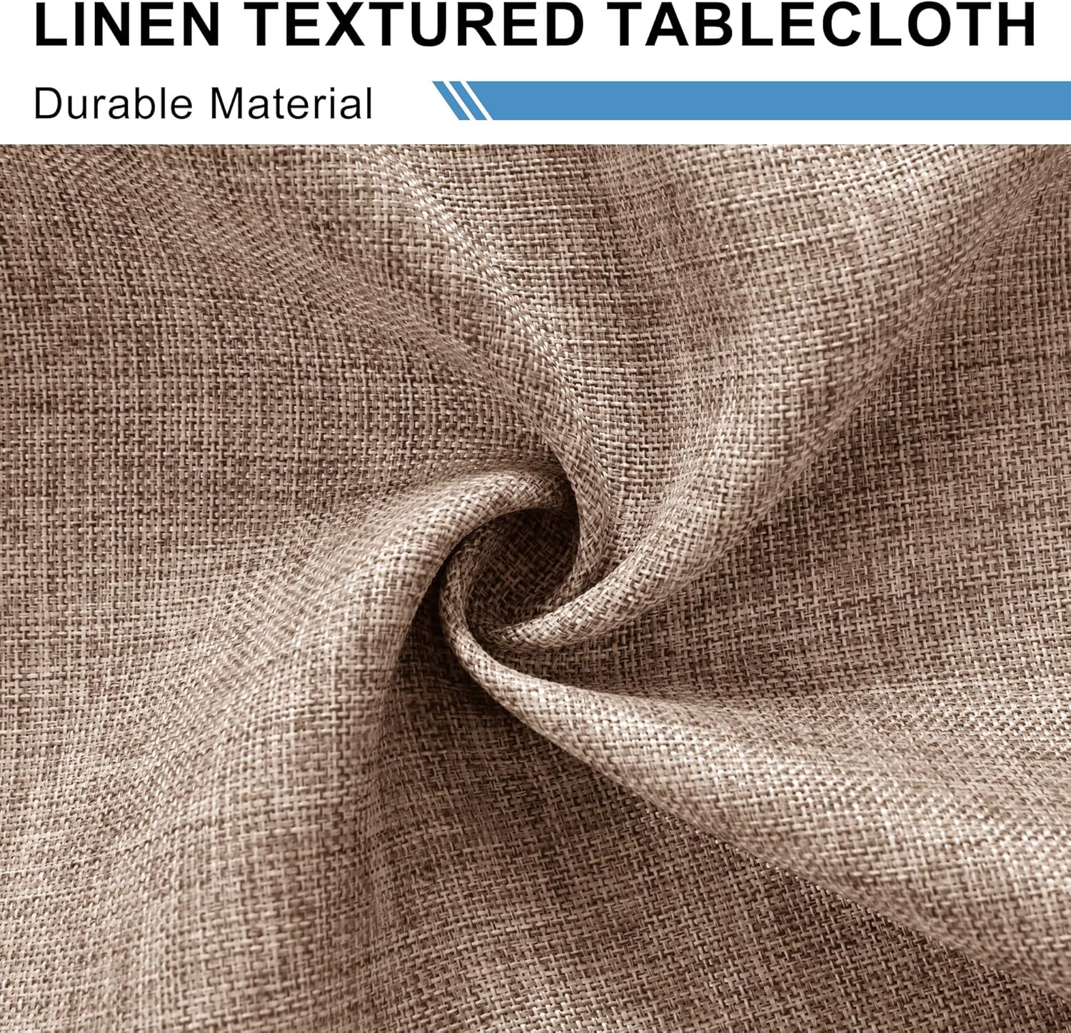 DWCN - Nappe aspect lin 135x160cm - lavable, imperméable, anti-tache