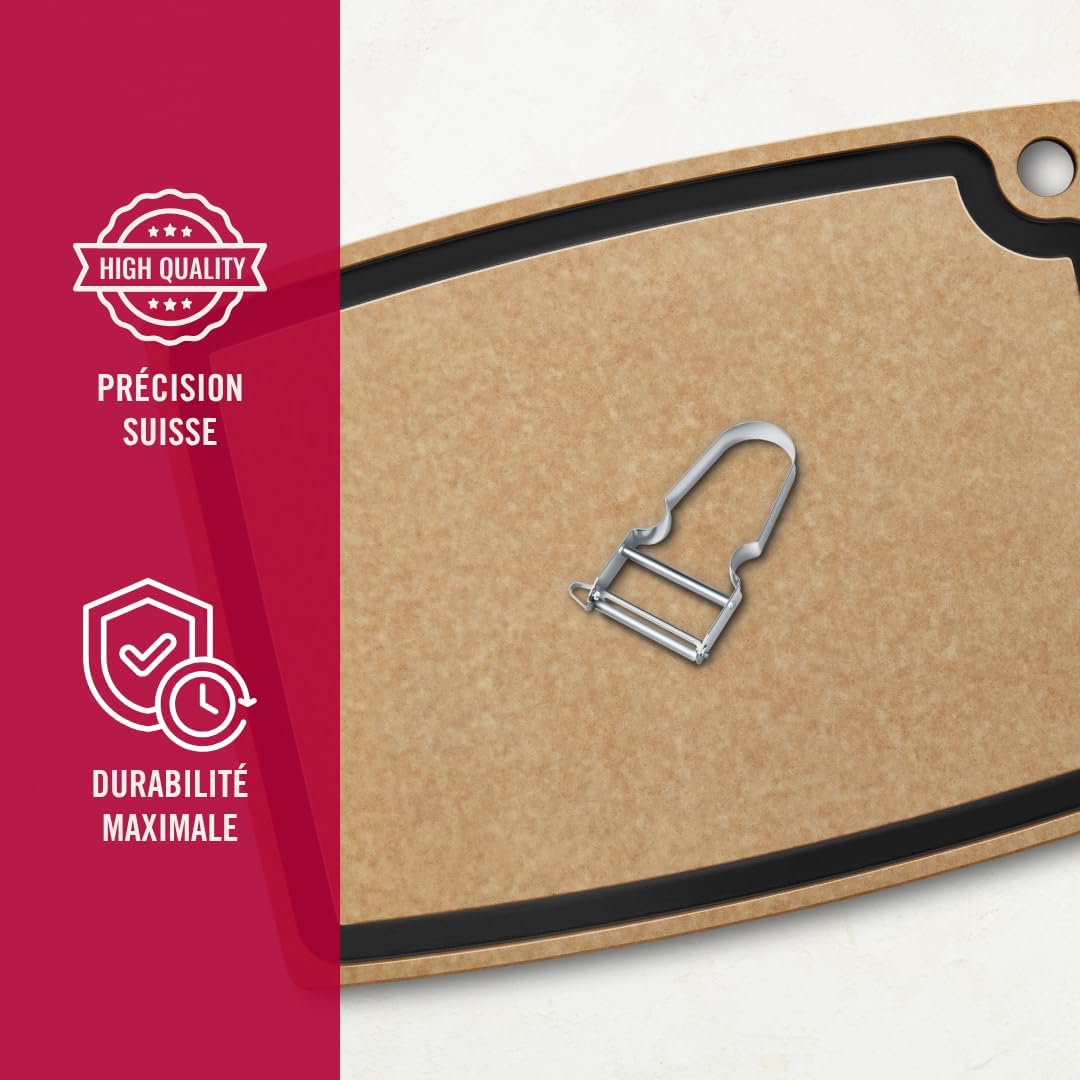 Victorinox - Éplucheur STAR - manche métal, lame pendulaire, Swiss Made