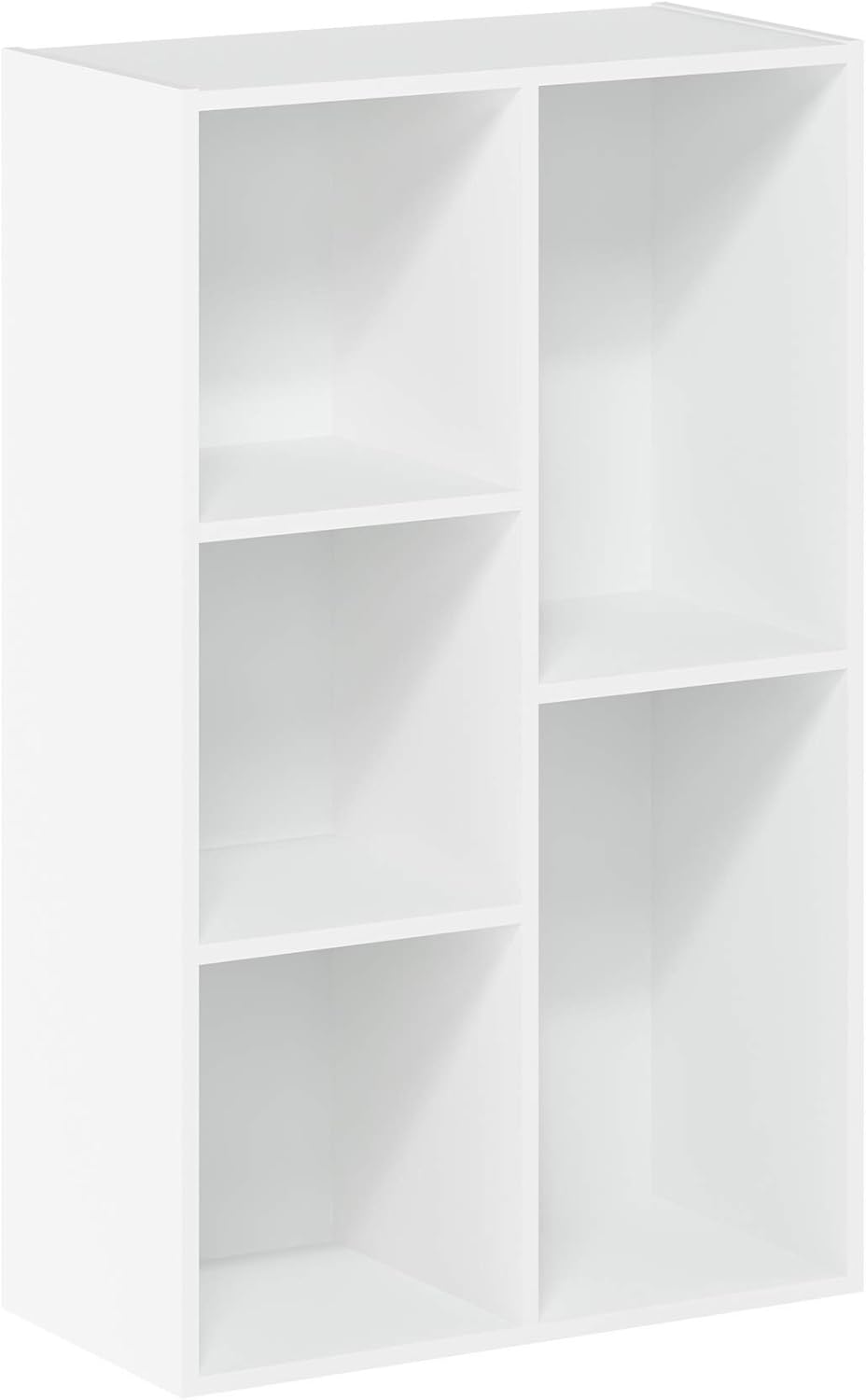 Furinno - Luder série - étagère 5 cubes, blanc, rangement ouvert