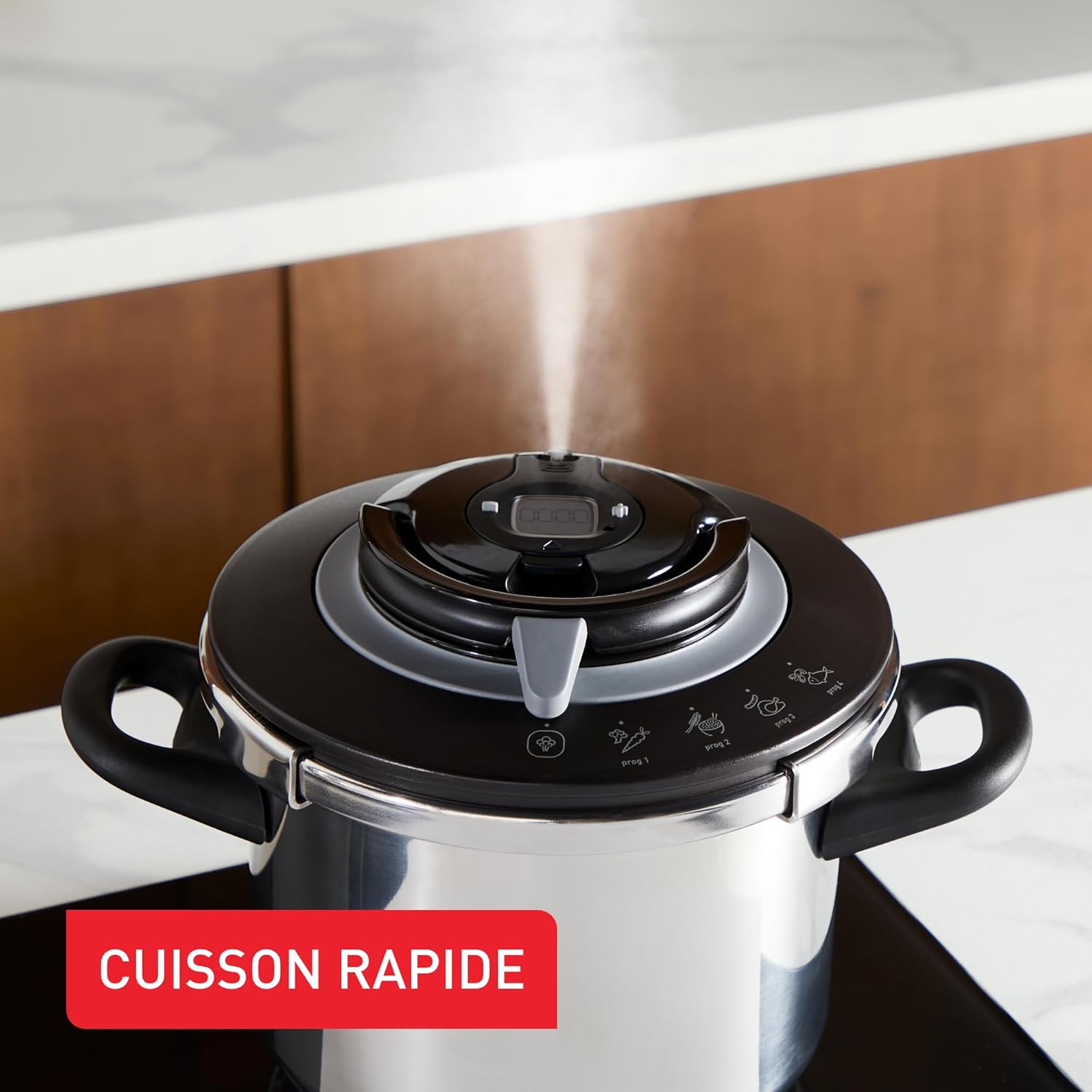 SEB - Clipso+ Chef - 10L - cocotte-minute induction, 4 programmes, ouverture facile - P4551500