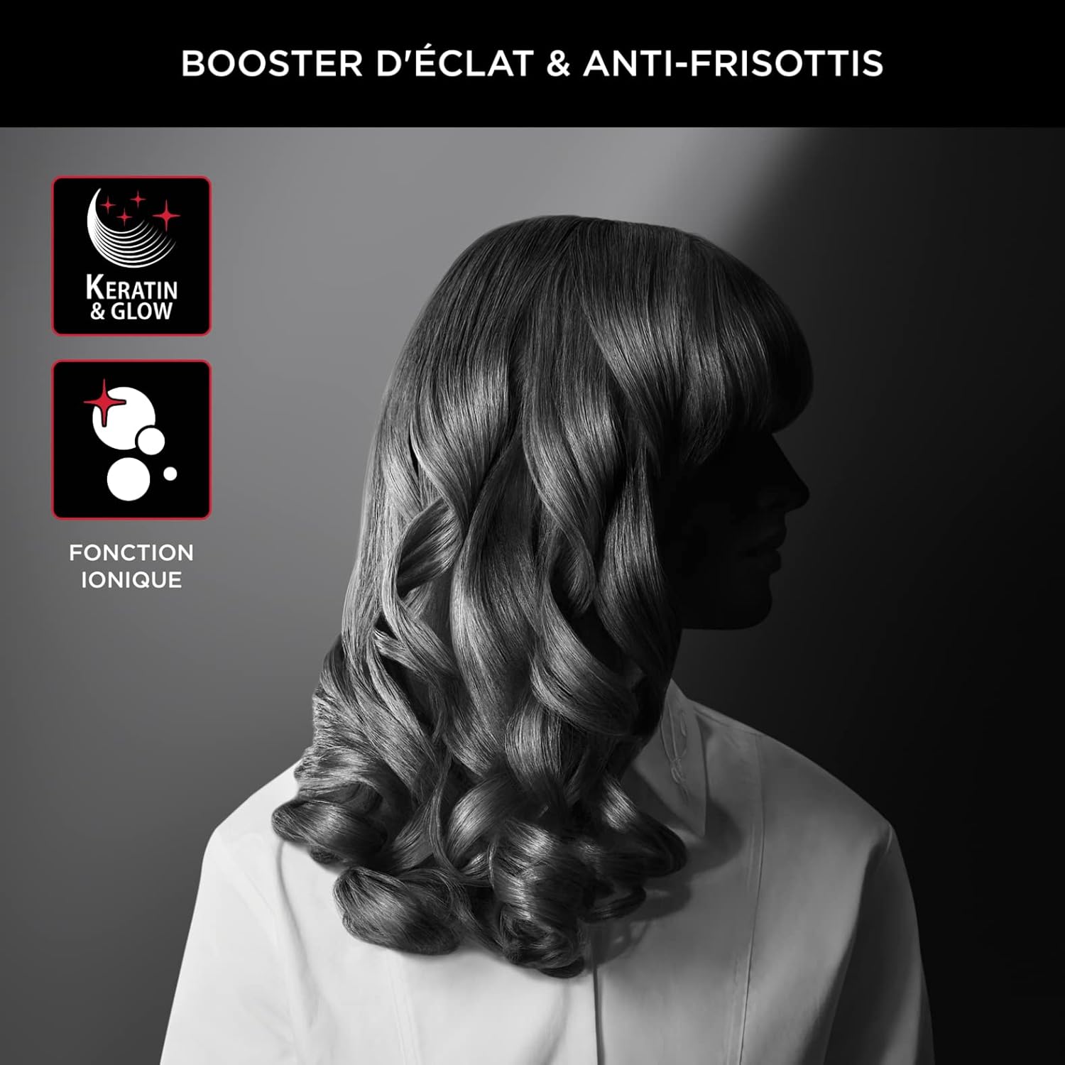 Rowenta - Express Style brosse chauffante 5-en-1 - Keratin & Glow, brillance, accessoirisée - CF635LF0