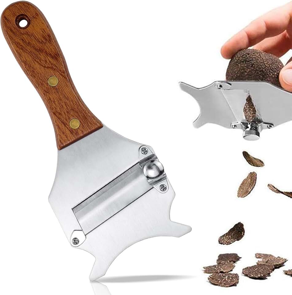Coupe Truffe - trancheuse réglable inox/bois - multifonction