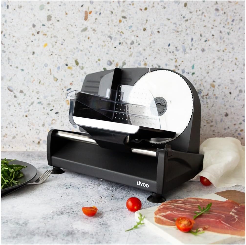 DOM - trancheuse électrique série 150W, lame 19cm, noire - DOM396