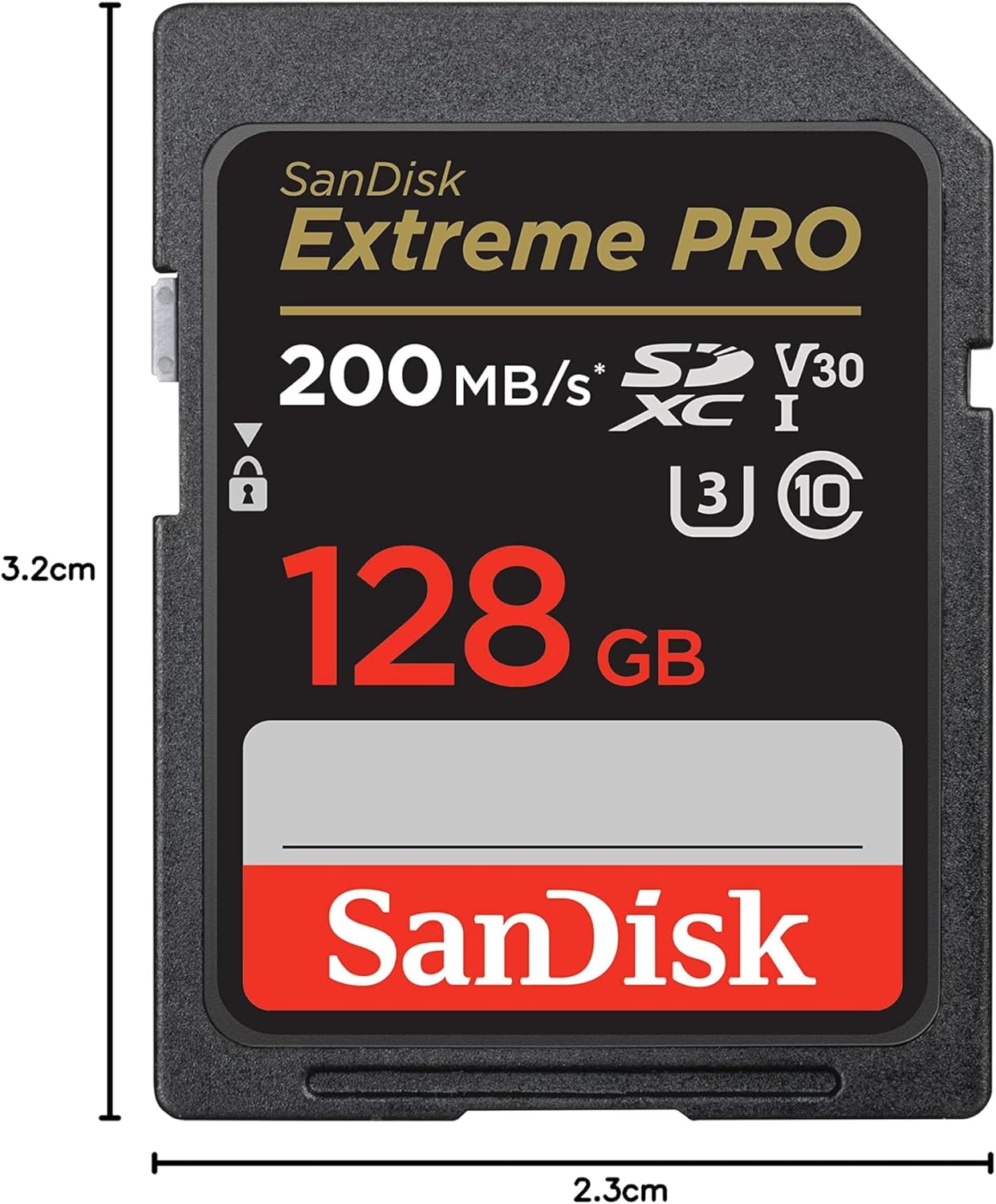 SanDisk - Extreme PRO SDXC 128 Go - 200Mo/s, UHS-I, U3, V30