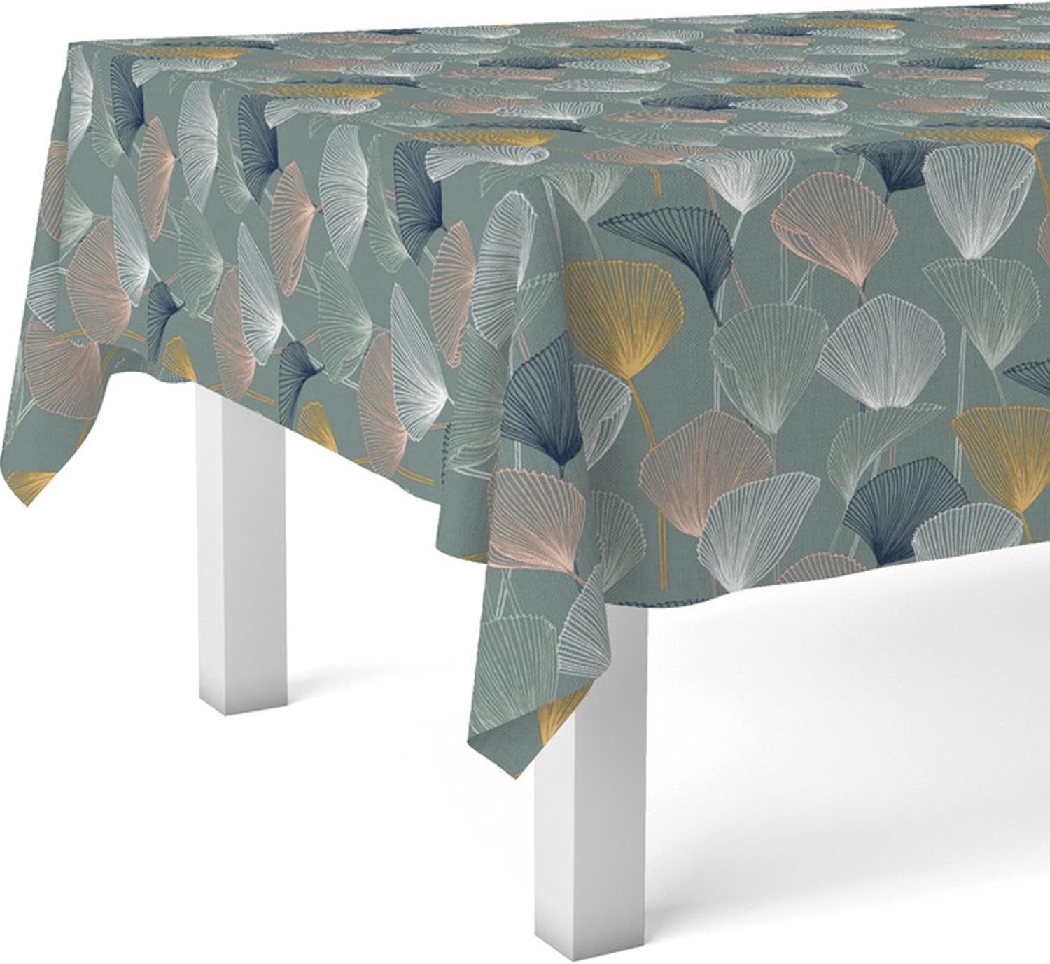 DUERO - Nappe Toile Cirée Blue - 140x140 cm - Antitache, imperméable, facile à entretenir