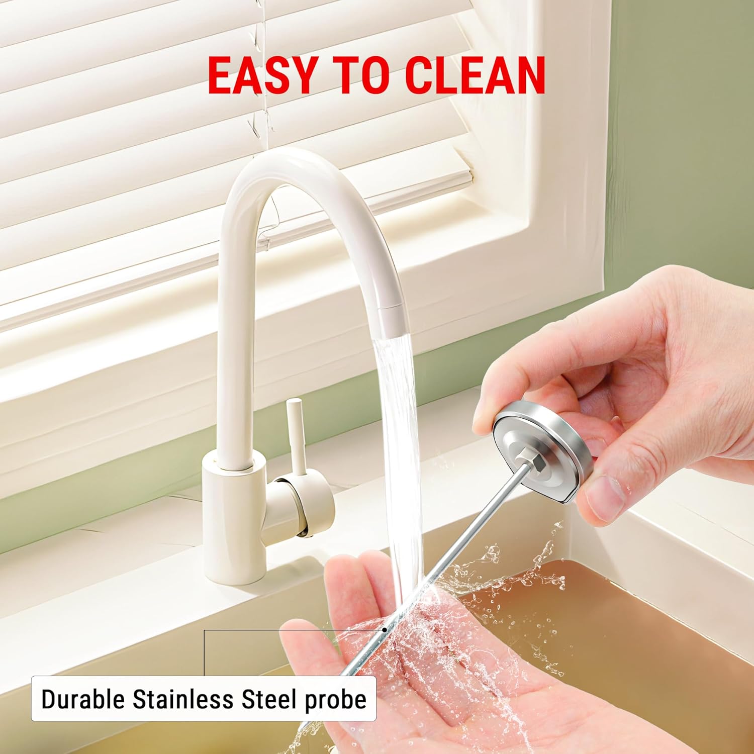 ThermoPro - thermomètre à viande inox - analogique - précision cuisson APT418