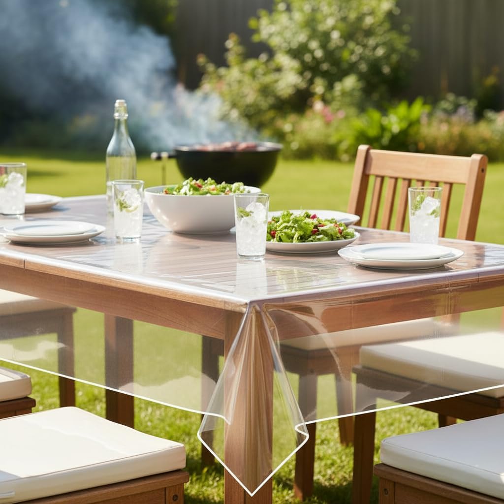 VITA PERFETTA - nappe transparente PVC fine - 140x200 cm - rectangle