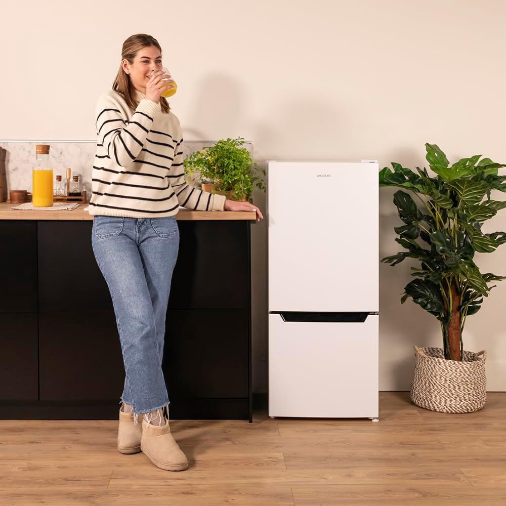 Cecotec - Bolero CoolMarket Combi - 117L, congélateur, Fast Freezing, blanc, E, 117 DF