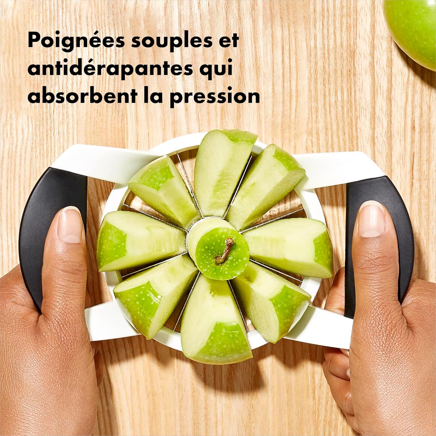 OXO - Good Grips coupe-pommes inox - trancheuse manuelle, noir/blanc