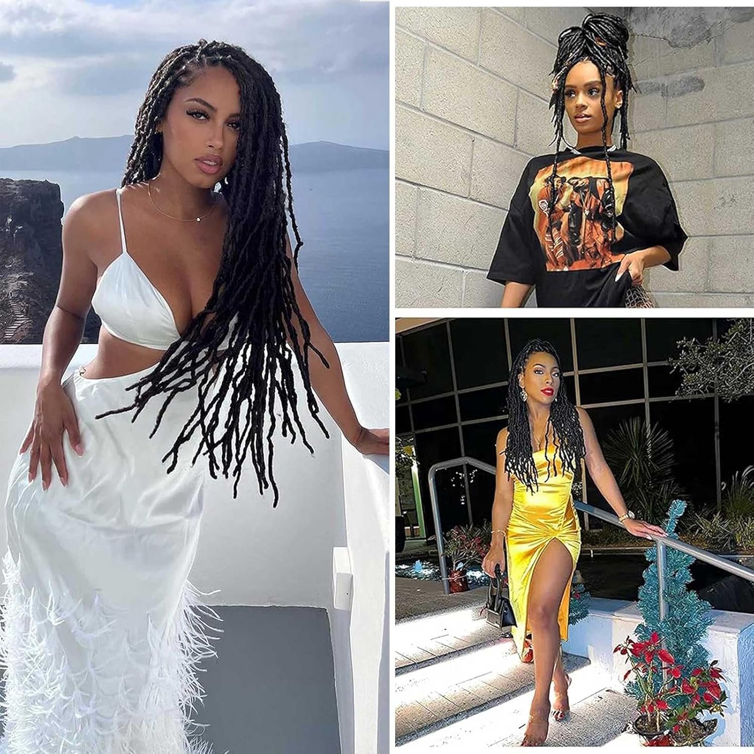 Xtrend - Faux Locs Crochet Braids 36'' - doux, naturels, 5 packs