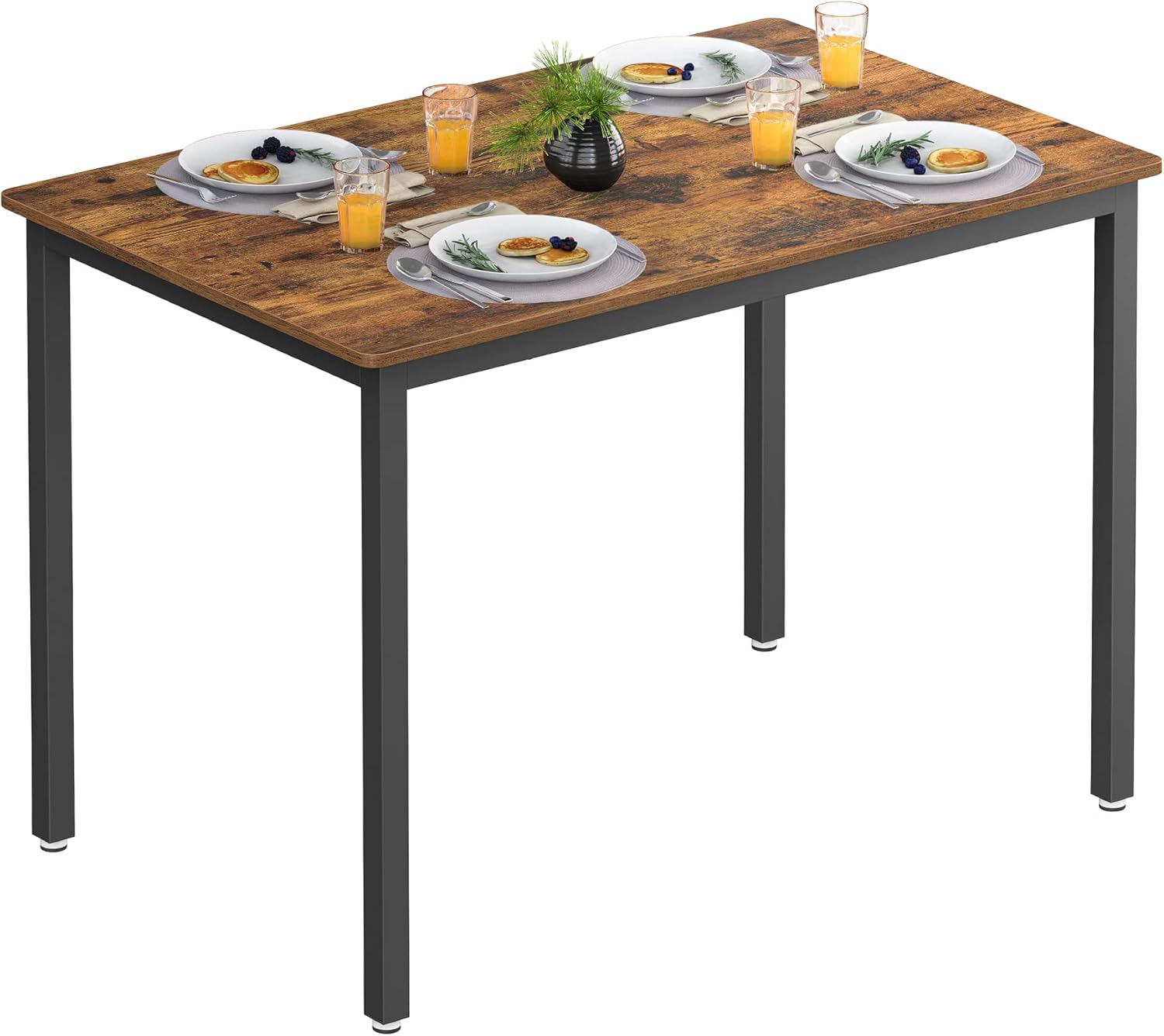 VASAGLE - Table de bar industrielle, 70x110x77 cm, 4 places, KDT081B01