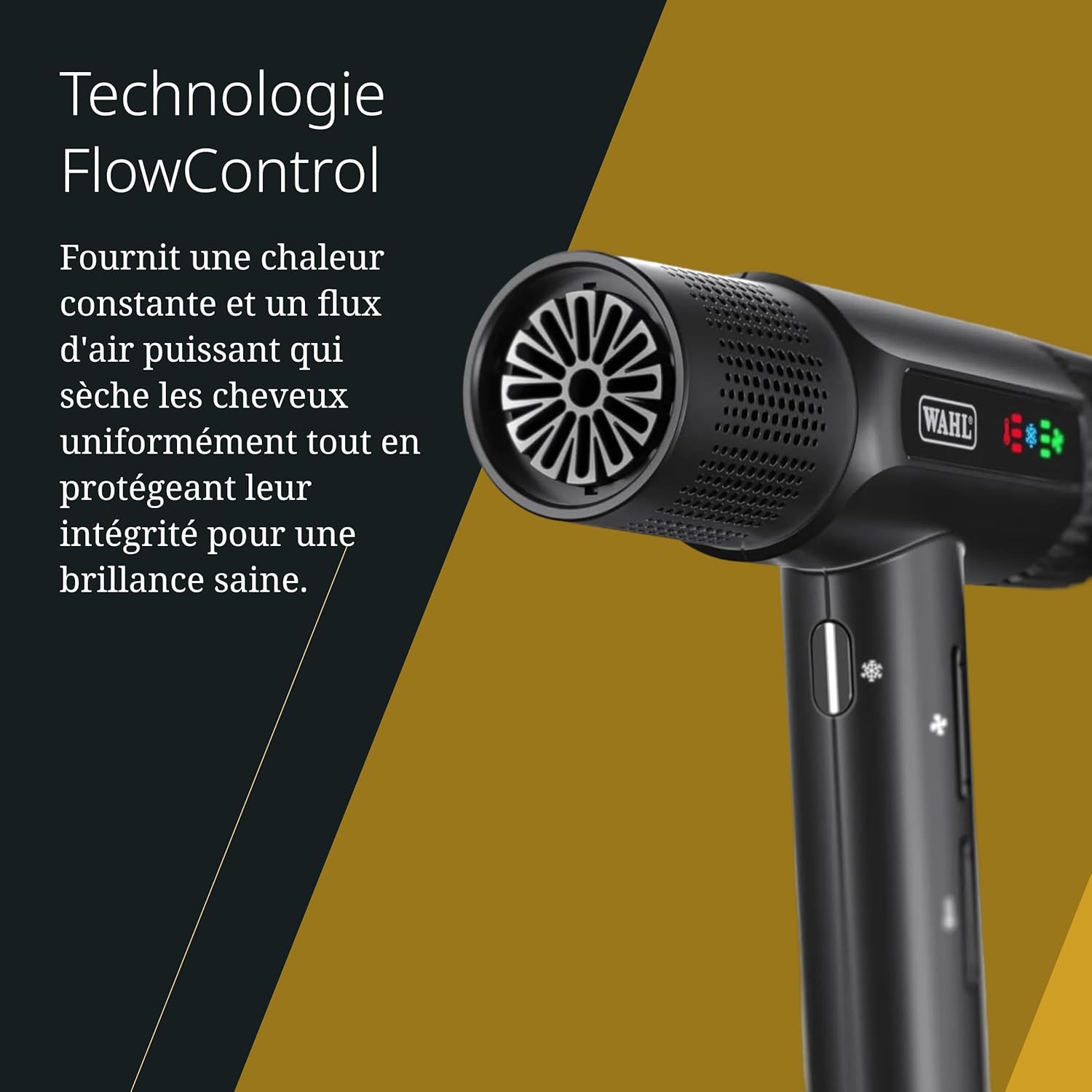 Wahl - Vanquish - Sèche-cheveux pro, séchage rapide, embouts magnétiques, diffuseur, 2200W