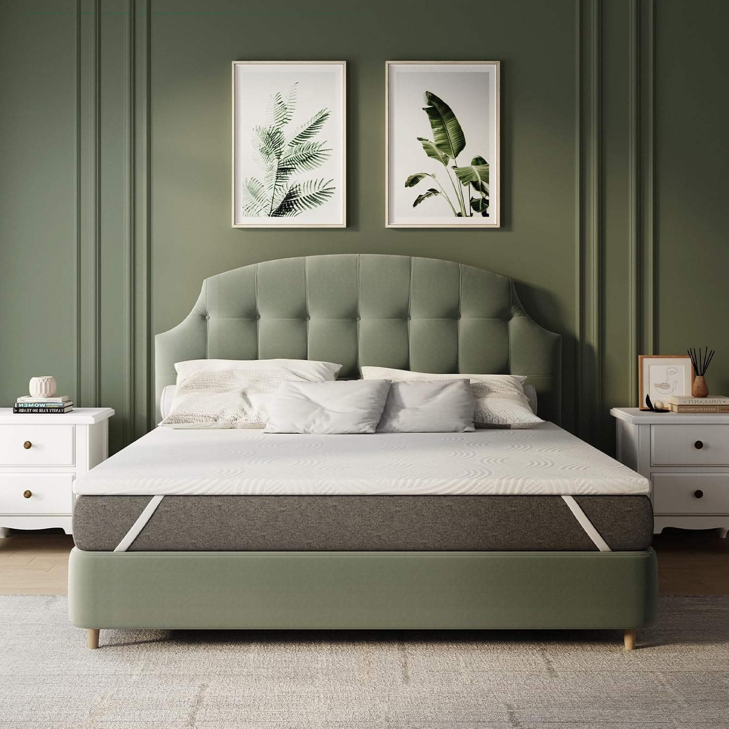 Novilla - surmatelas confort 140x190 - 5cm mousse certifiée, doux et lavable