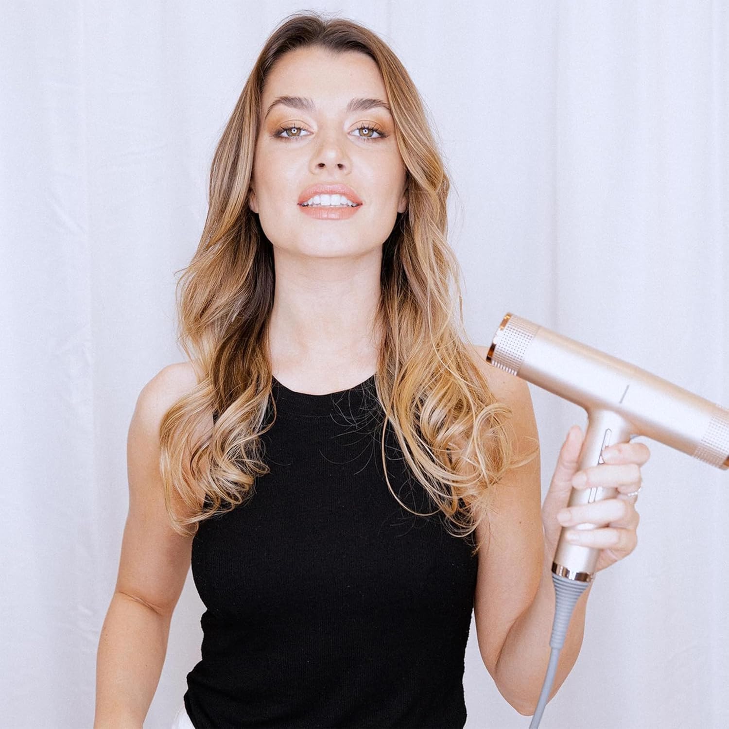 GA.MA Italy - iQ Perfect - sèche-cheveux ultraléger 1600W - Oxy-Active, moteur sans balais, Gold Rose