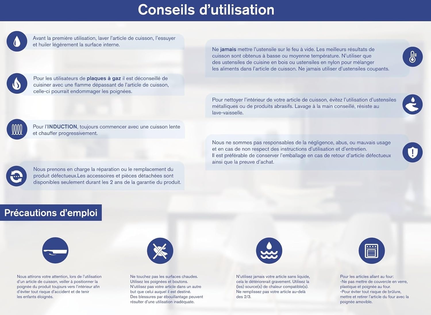 Arthur Martin - set 3 poêles inox poignée amovible induction - AM9728