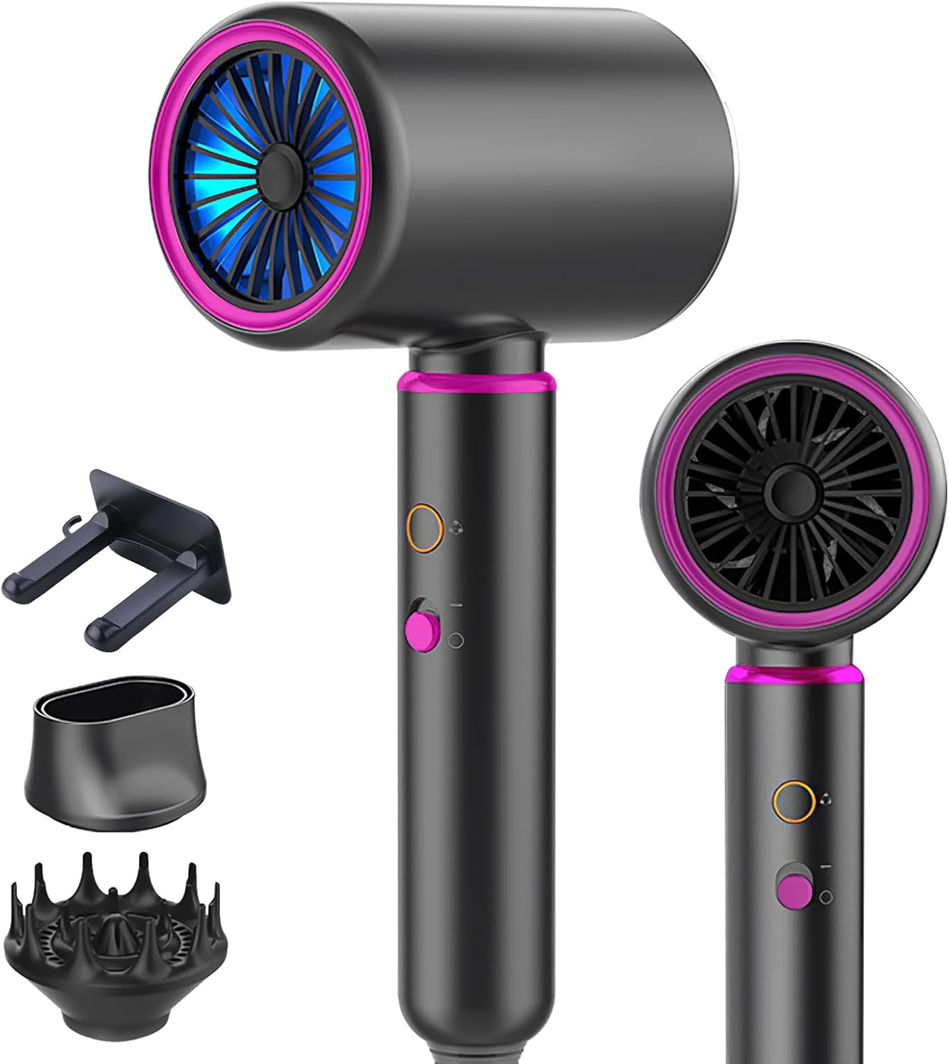 Sèche-cheveux professionnel - 2200W - 4 modes - ions - diffuseur - Gris 1