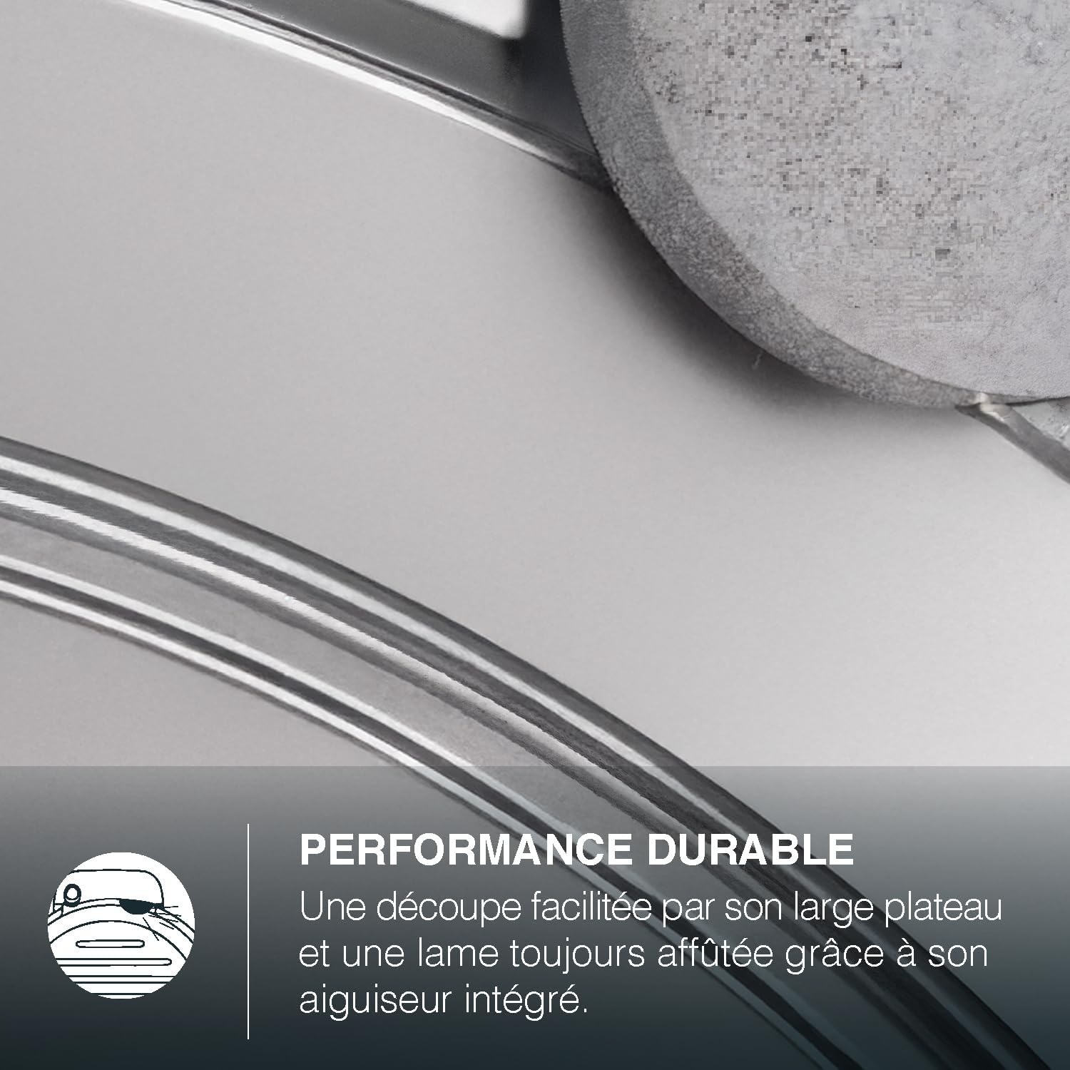 H.Koenig - trancheuse MSX252 - lame 25cm, coupe 0-12mm, aiguiseur intégré