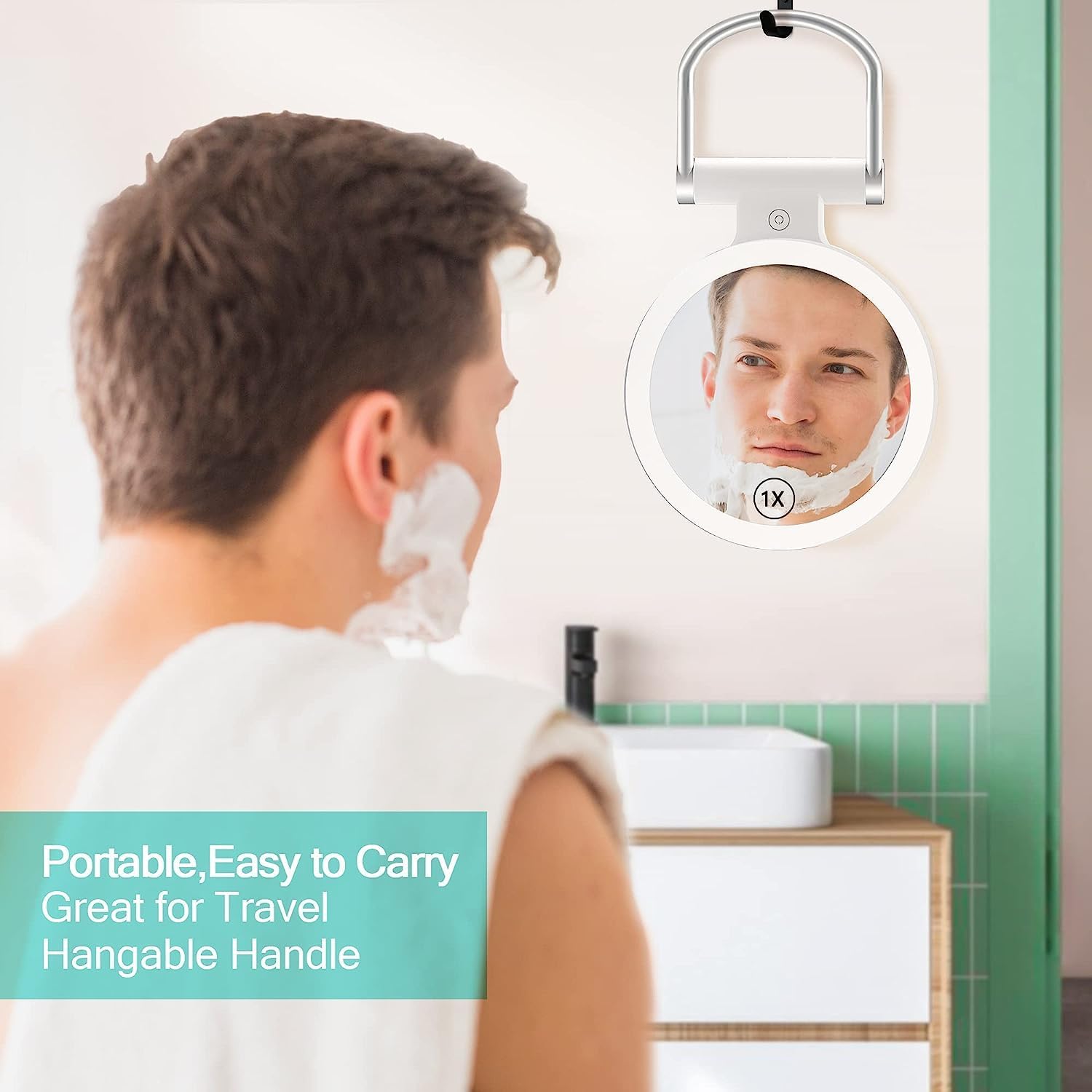 B Beauty Planet - miroir grossissant double face 20x/1x - éclairage LED, écran tactile