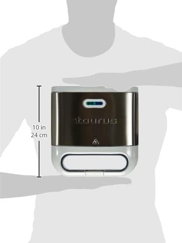 Taurus - Phoenix Luxe - compact inox 800W, plaques antiadhésives, voyants, blanc