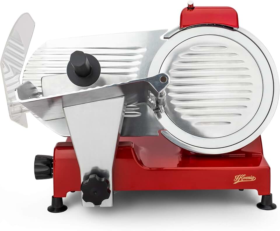 H.Koenig - trancheuse professionnelle - lame 25 cm - coupe 0-12 mm, aiguiseur intégré - MSX254