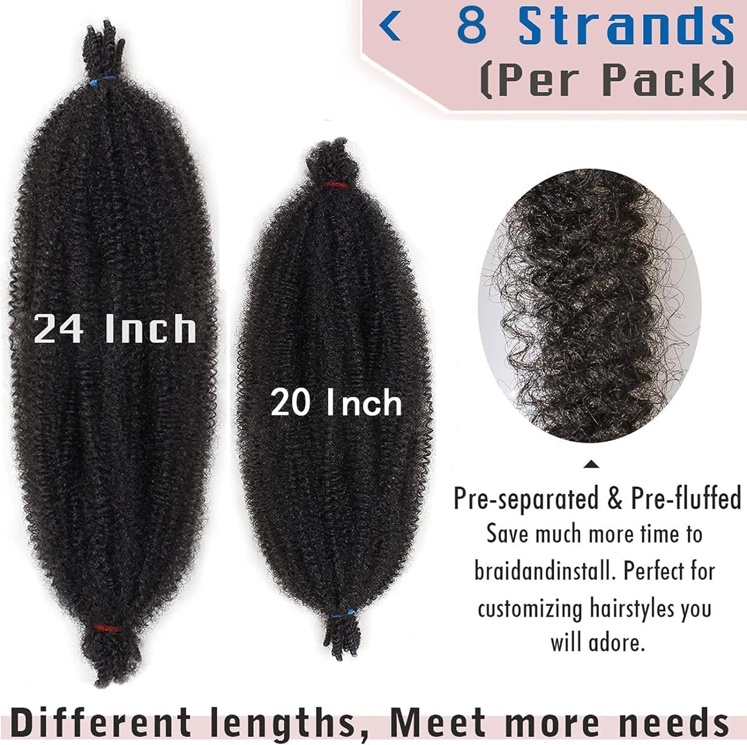 Xtrend - Springy Afro Twist - 16 pouces - Crochet pré-séparé, T30#