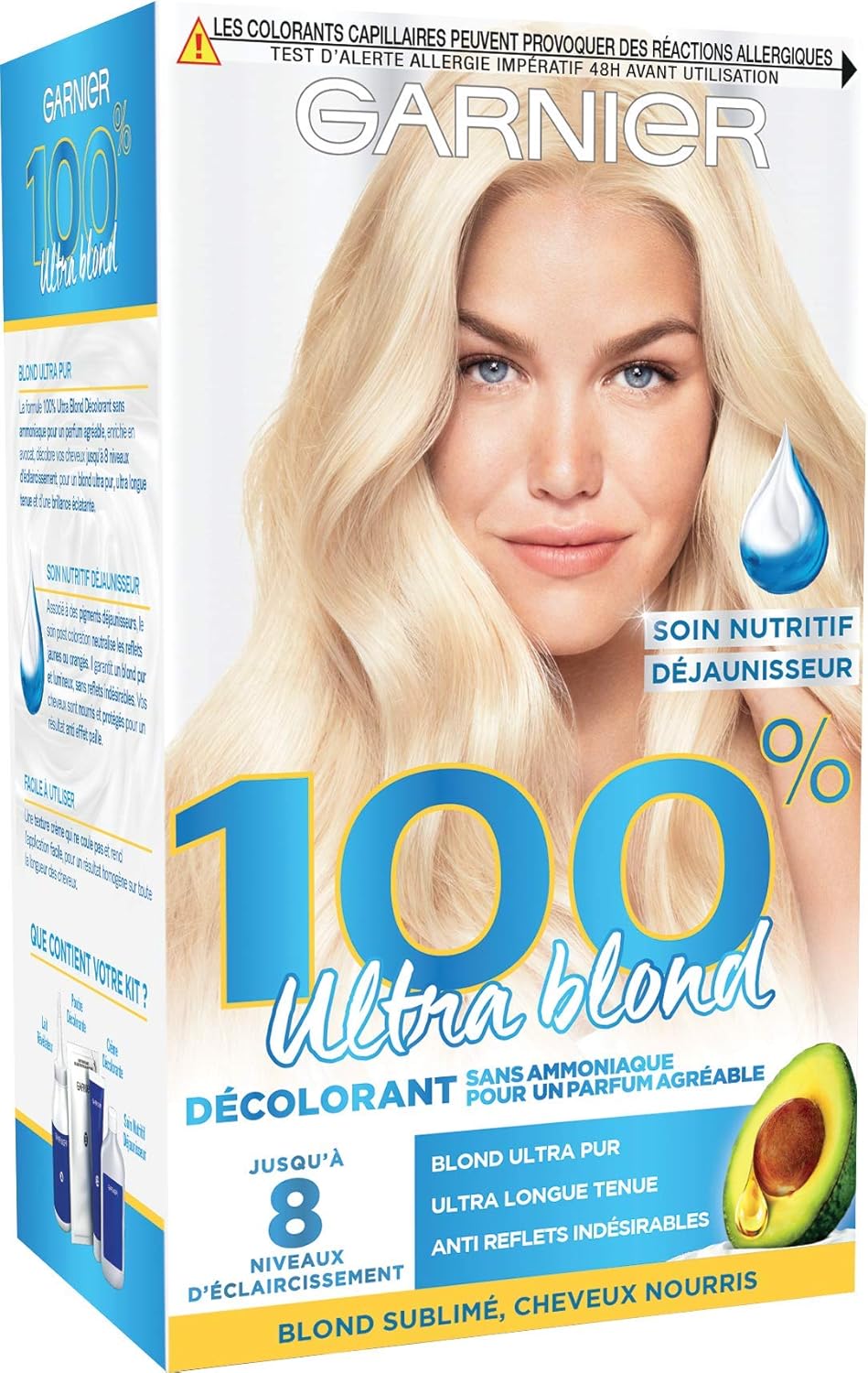 Garnier - Ultra Blond Kit - décoloration sans ammoniaque - éclaircissement maximal, effet anti-paille