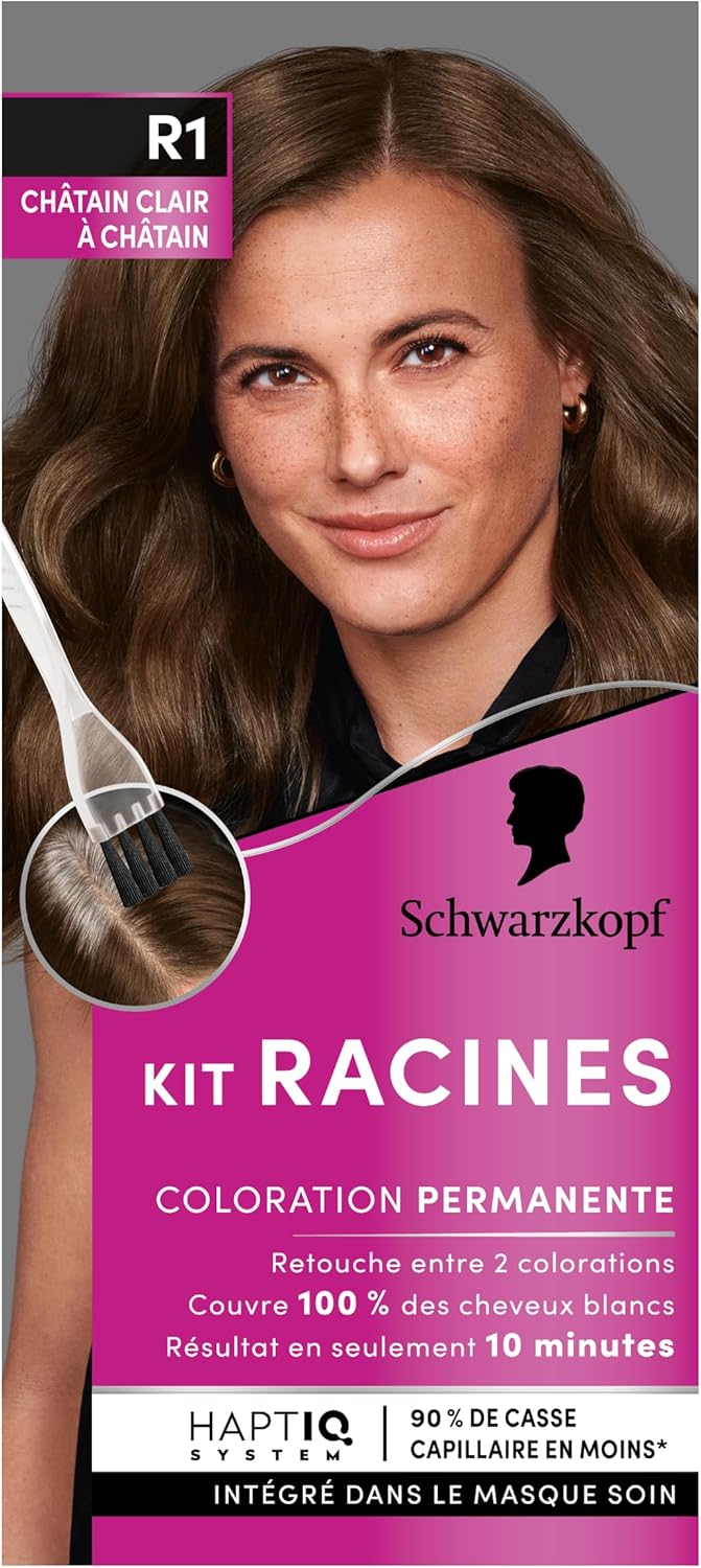 Schwarzkopf - Kit Racines - retouche racines nourrissante - lot de 3 - Châtain clair à châtain