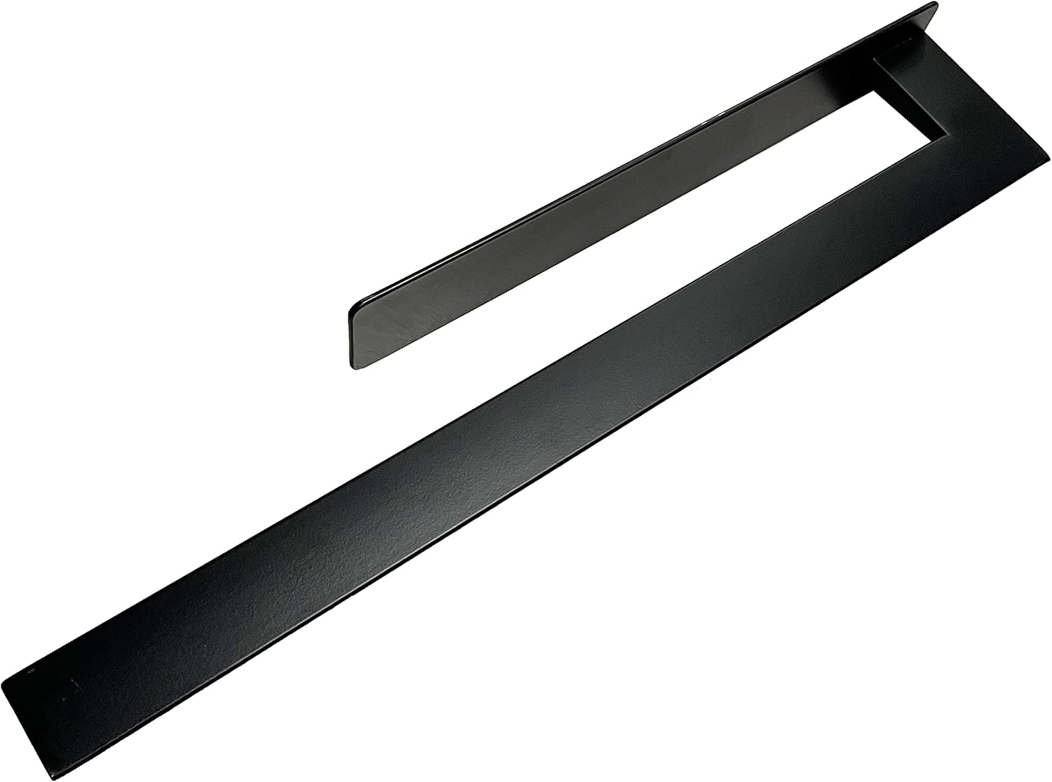 Porte-serviettes mural, acier inox, 1 bras, adhésif, noir mat