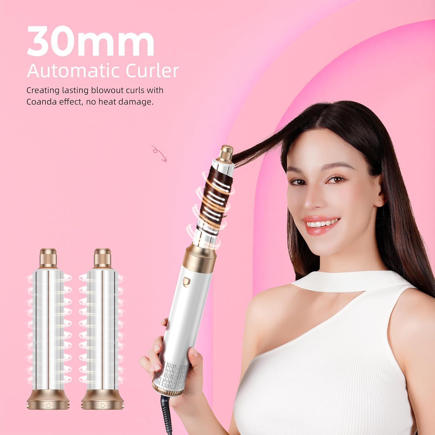 Pro Air Styler - 6 en 1, 1000W, sèche, boucle, lisse, brosse à air