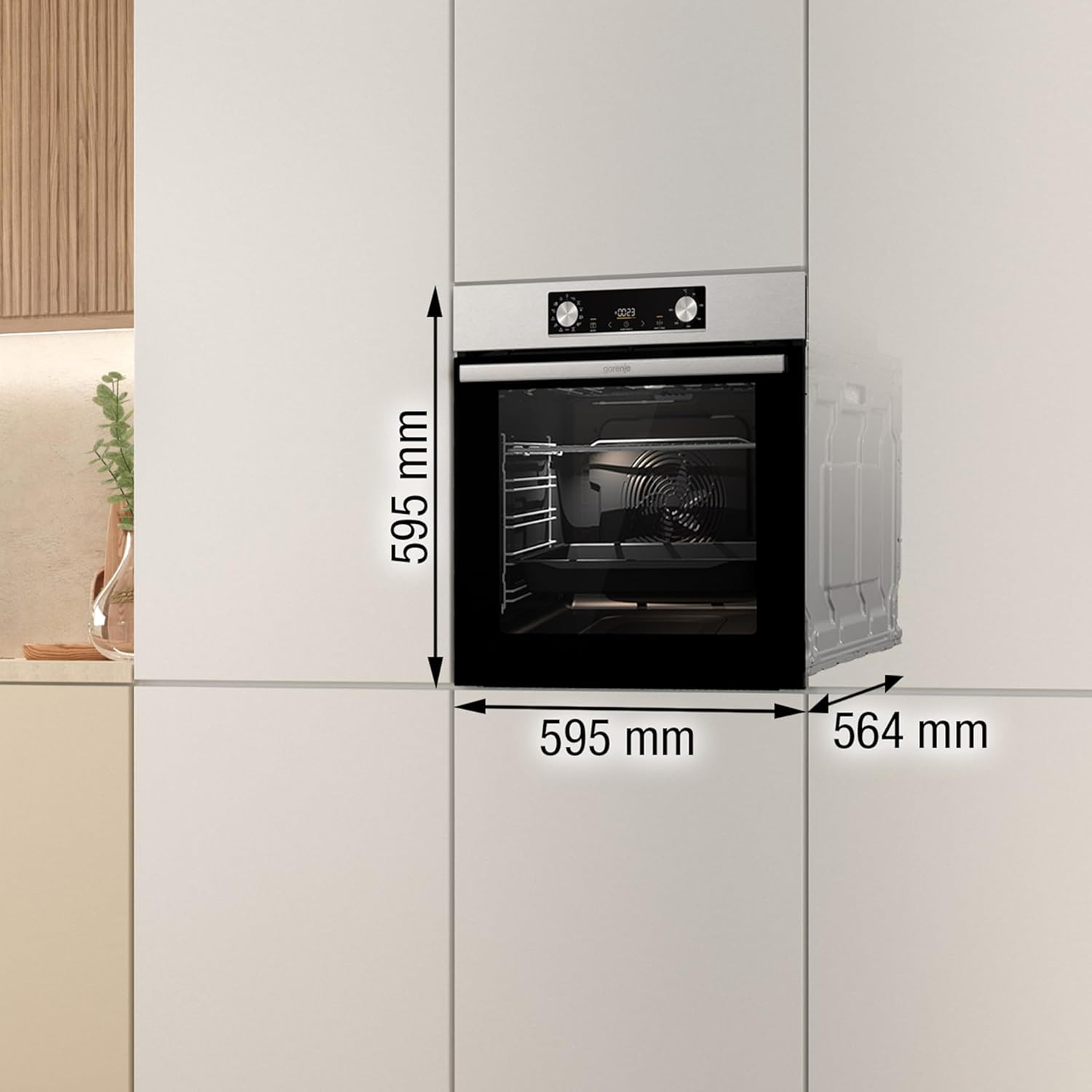Gorenje - OptiBake encastrable - 77L - AirFry, AquaClean, grill, 300°C - BOS6737E02X