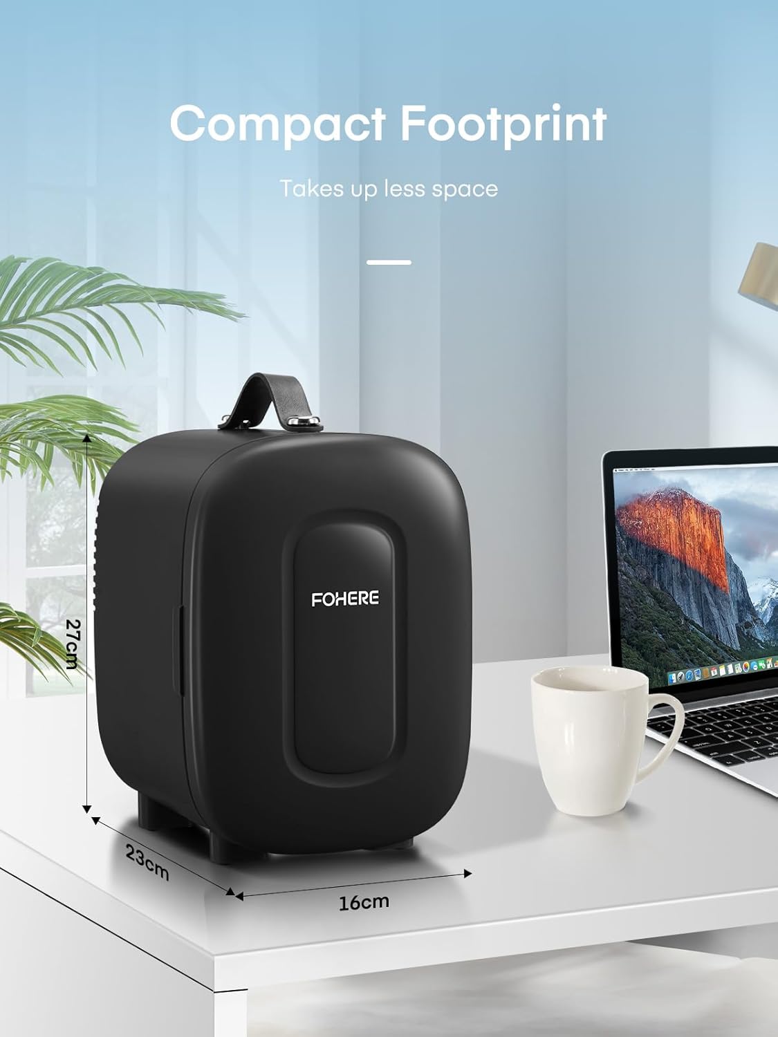 Mini frigo chambre 5L, USB/AC/DC, 6 canettes, portable, silencieux