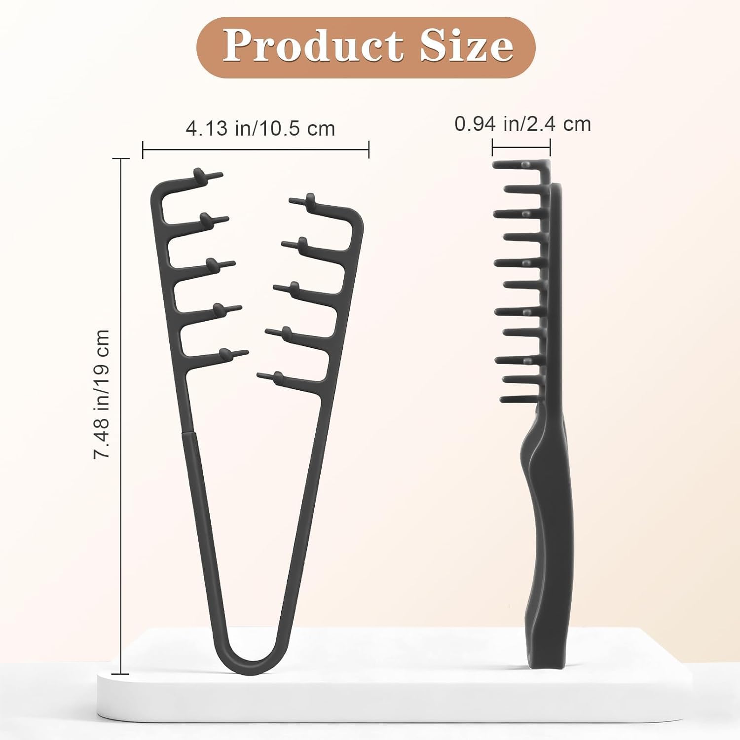 Peigne coiffant pliable homme - dents larges, volumisant racines - praticité et style