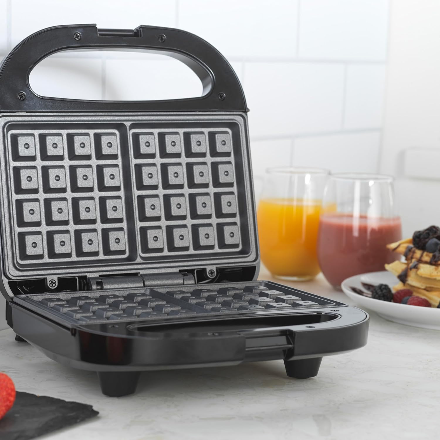 Progress - grille-pain double, plaques antiadhésives, 750W, contrôle auto température